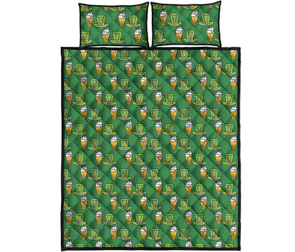 Cute Shamrock Saint Patrick's Day Print Quilt Bed Set