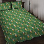 Cute Shamrock Saint Patrick's Day Print Quilt Bed Set
