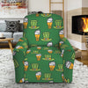 Cute Shamrock Saint Patrick's Day Print Recliner Slipcover