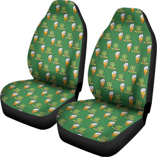 Cute Shamrock Saint Patrick's Day Print Universal Fit Car Seat Covers