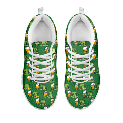 Cute Shamrock Saint Patrick's Day Print White Sneakers