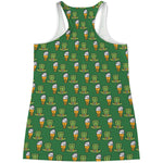 Cute Shamrock Saint Patrick's Day Print Women's Racerback Tank Top