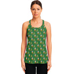Cute Shamrock Saint Patrick's Day Print Women's Racerback Tank Top