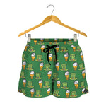 Cute Shamrock Saint Patrick's Day Print Women's Shorts