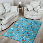 Cute Shark Pattern Print Area Rug