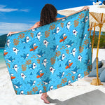 Cute Shark Pattern Print Beach Sarong Wrap