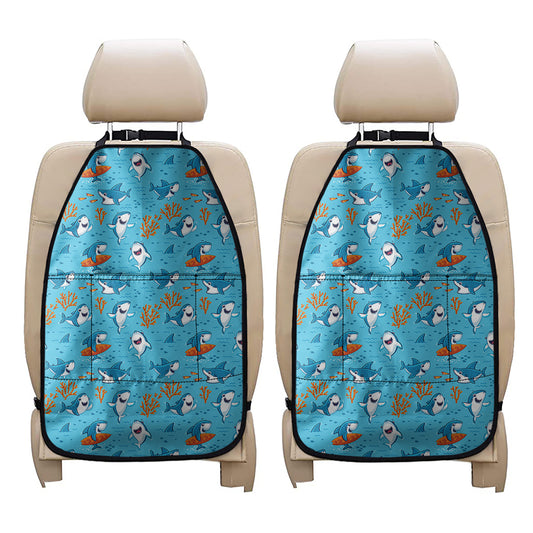 Cute Shark Pattern Print Car Seat Organizers