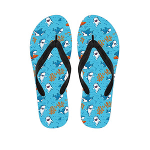 Cute Shark Pattern Print Flip Flops