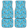 Cute Shark Pattern Print Front and Back Car Floor Mats
