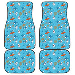 Cute Shark Pattern Print Front and Back Car Floor Mats