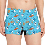 Cute Shark Pattern Print Men's Boxer Briefs