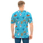 Cute Shark Pattern Print Men's T-Shirt