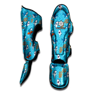 Cute Shark Pattern Print Muay Thai Shin Guard