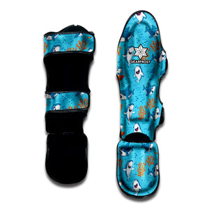 Cute Shark Pattern Print Muay Thai Shin Guard