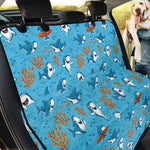 Cute Shark Pattern Print Pet Car Back Seat Cover