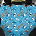 Cute Shark Pattern Print Pet Car Back Seat Cover