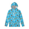 Cute Shark Pattern Print Pullover Hoodie