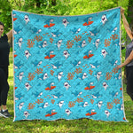 Cute Shark Pattern Print Quilt