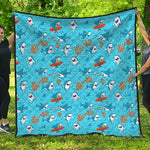 Cute Shark Pattern Print Quilt