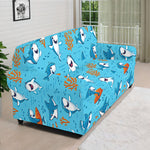 Cute Shark Pattern Print Sofa Cover
