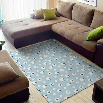 Cute Sheep Pattern Print Area Rug