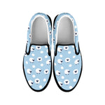 Cute Sheep Pattern Print Black Slip On Shoes