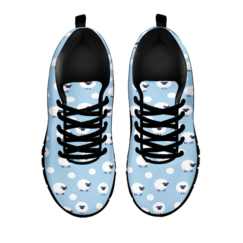 Cute Sheep Pattern Print Black Sneakers