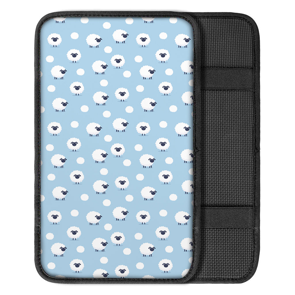 Cute Sheep Pattern Print Car Center Console Cover