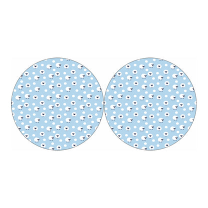 Cute Sheep Pattern Print Car Coasters