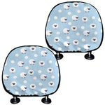 Cute Sheep Pattern Print Car Headrest Covers