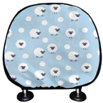 Cute Sheep Pattern Print Car Headrest Covers