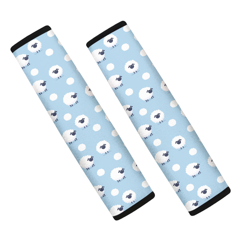 Cute Sheep Pattern Print Car Seat Belt Covers