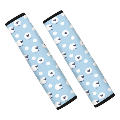 Cute Sheep Pattern Print Car Seat Belt Covers