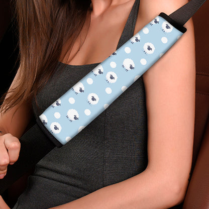 Cute Sheep Pattern Print Car Seat Belt Covers