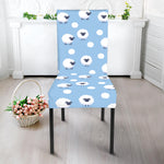 Cute Sheep Pattern Print Dining Chair Slipcover