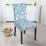 Cute Sheep Pattern Print Dining Chair Slipcover