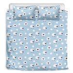 Cute Sheep Pattern Print Duvet Cover Bedding Set