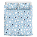 Cute Sheep Pattern Print Duvet Cover Bedding Set