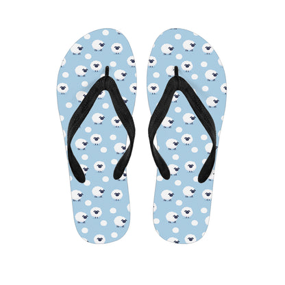 Cute Sheep Pattern Print Flip Flops