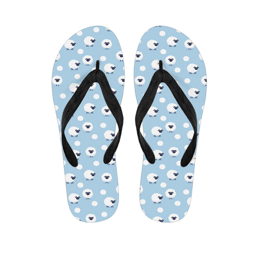 Cute Sheep Pattern Print Flip Flops