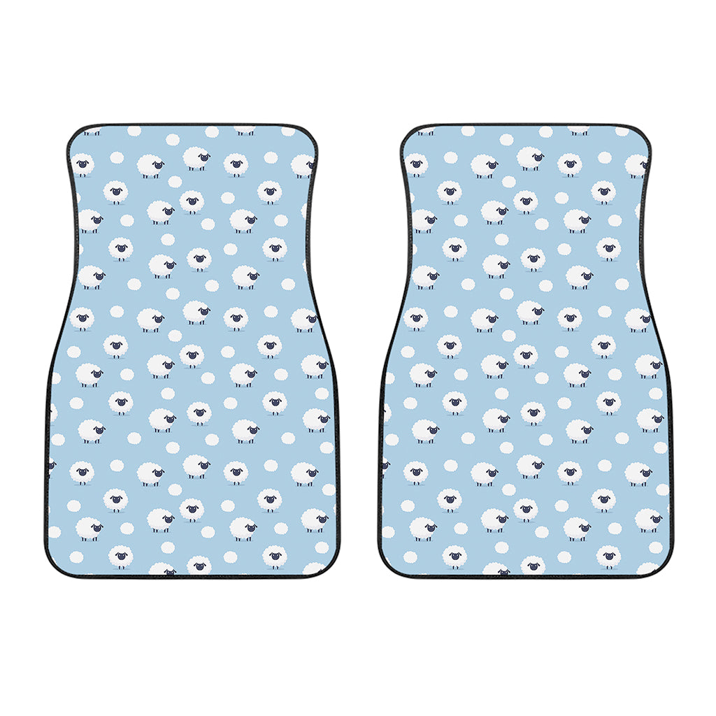 Cute Sheep Pattern Print Front Car Floor Mats