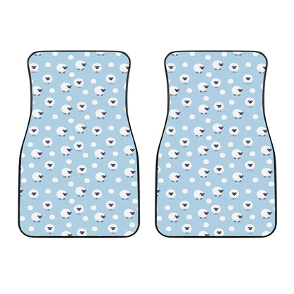 Cute Sheep Pattern Print Front Car Floor Mats