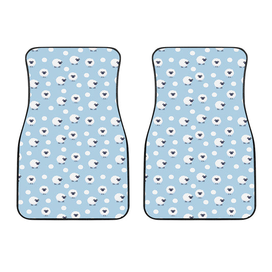 Cute Sheep Pattern Print Front Car Floor Mats