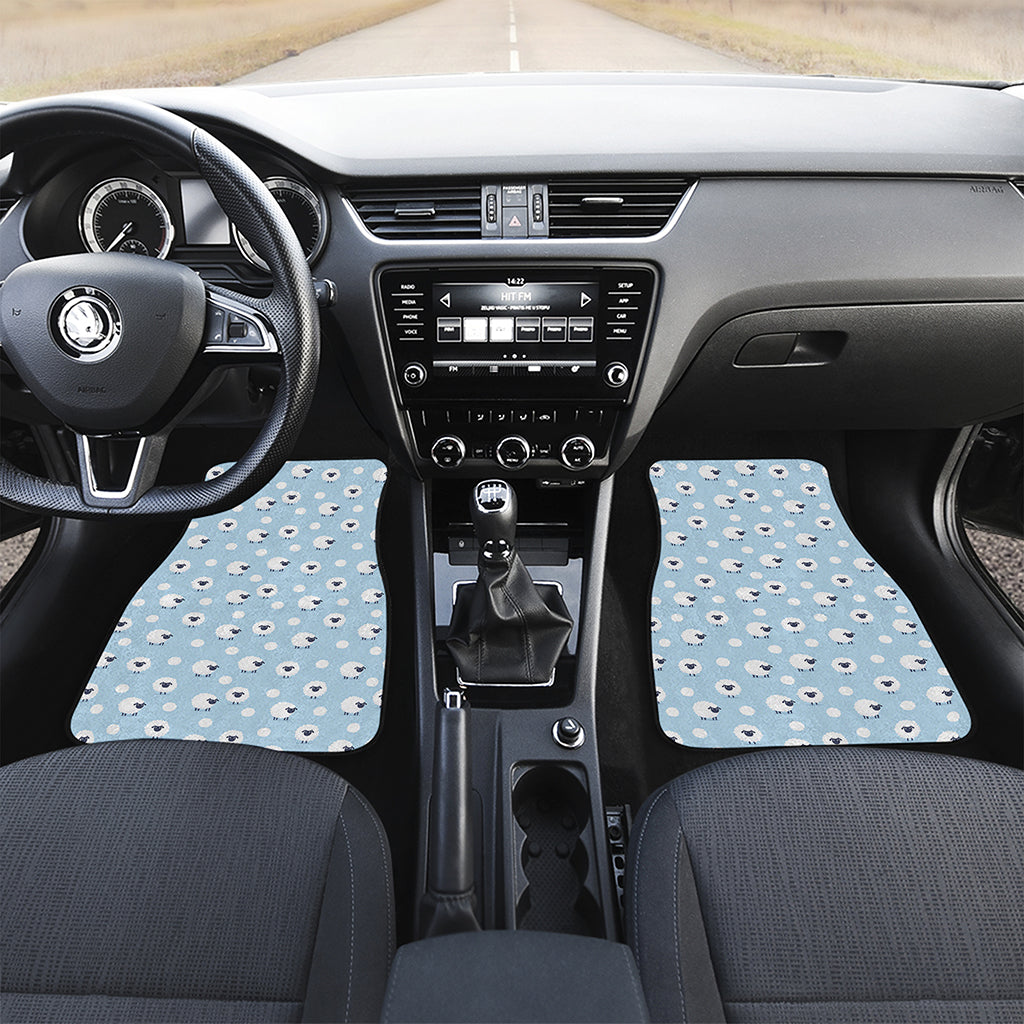 Cute Sheep Pattern Print Front Car Floor Mats
