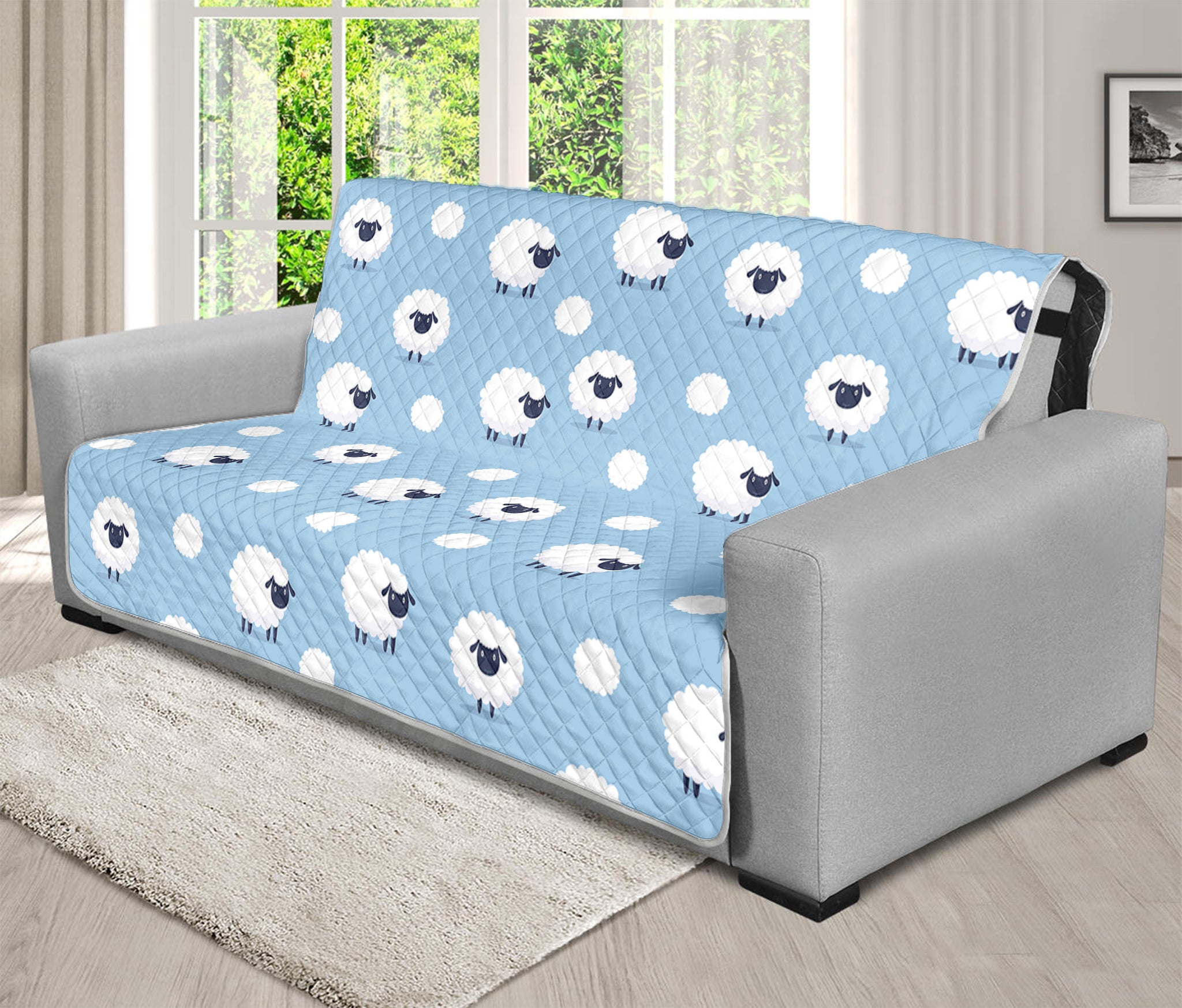 Cute Sheep Pattern Print Futon Protector