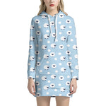 Cute Sheep Pattern Print Hoodie Dress