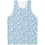 Cute Sheep Pattern Print Men's Tank Top