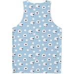 Cute Sheep Pattern Print Men's Tank Top