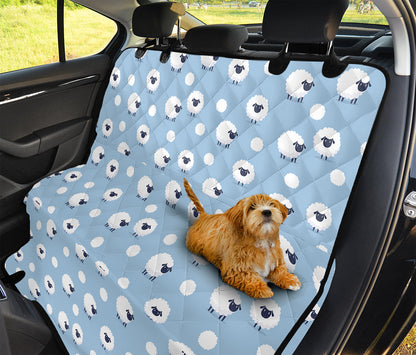 Cute Sheep Pattern Print Pet Car Back Seat Cover