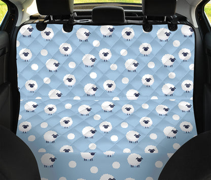 Cute Sheep Pattern Print Pet Car Back Seat Cover